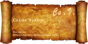 Csida Viktor névjegykártya